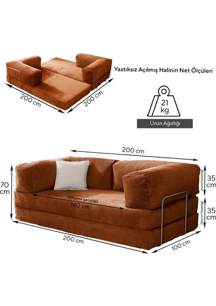 Godila Çok Amaçlı Çift Kişilik Yatak Köşe Koltuk