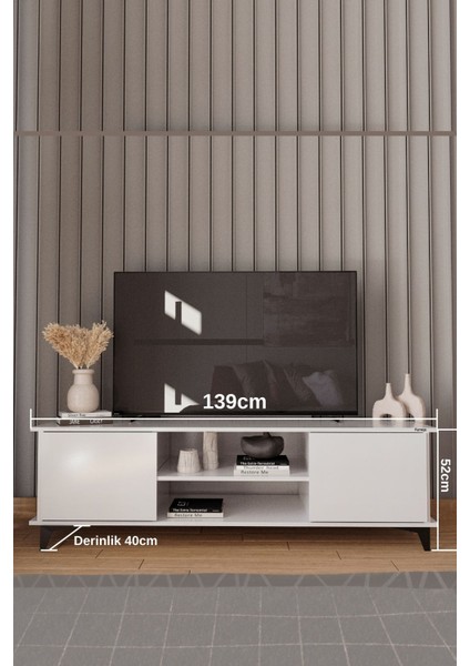 Tv-1 Tv Sehpası, Tv Ünitesi, Televizyon Sehpası, Televizyon Ünitesi, Beyaz