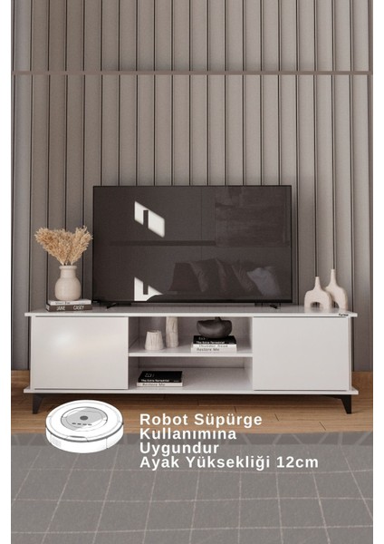 Tv-1 Tv Sehpası, Tv Ünitesi, Televizyon Sehpası, Televizyon Ünitesi, Beyaz