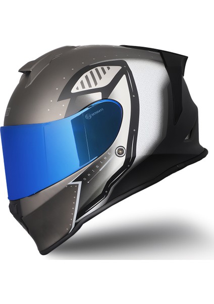 Dinamo Evo Bunker Siyah-Beyaz-Antrasit Kask