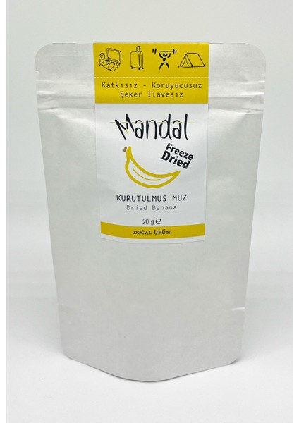 Freeze Dried Muz Kurusu Dondurularak Kurutulmuş Muz