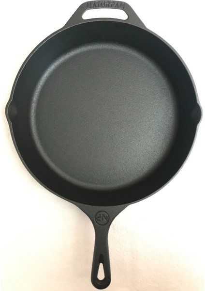 Naturpan Döküm Tava 30 cm Kaplamasız Gerçek Demir Döküm 12 Inch