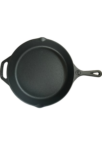 Naturpan Döküm Tava 30 cm Kaplamasız Gerçek Demir Döküm 12 Inch