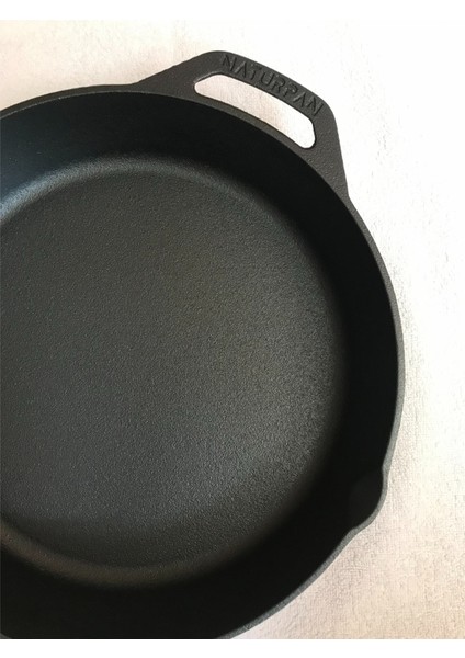 Naturpan Döküm Tava 30 cm Kaplamasız Gerçek Demir Döküm 12 Inch