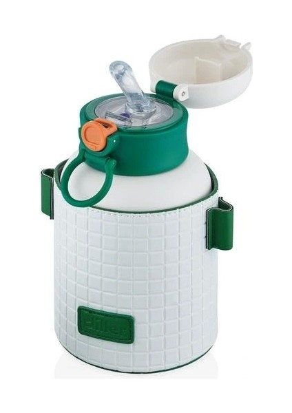 Vagonlife Dıller Çelik Pipetli S.deri Kılıflı Askılı Matara D9068 680ML