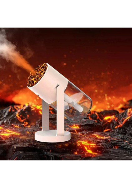 Yüksek Kaliteli Ultrasonik Ayarlamak Melek Taşınabilir Elektrikli Nemlendirici H20 USB Mini Alev Aroma Yayıcı Volkan Nemlendirici