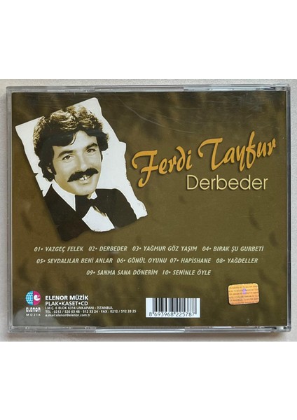 Ferdi Tayfur Derbeder CD (Orjinal 2002 Dönem Baskı Cd)