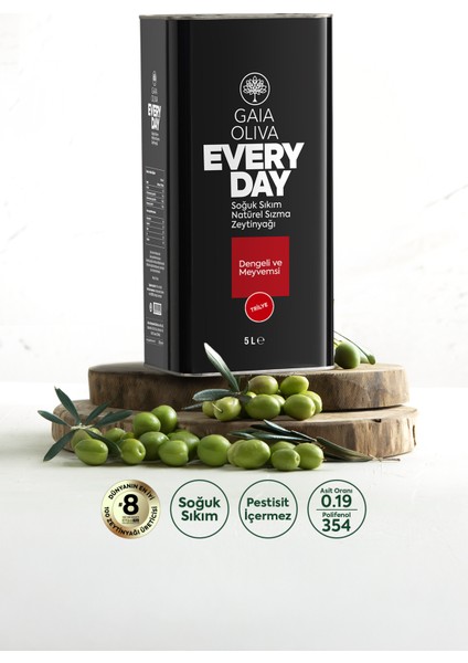 Everyday Trilye 5 Lt Natürel Sızma Zeytinyağı (Yeni Hasat)