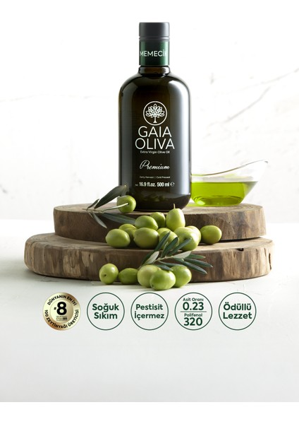 Yeni Hasat Premium Memecik Erken Hasat Natürel Sızma Zeytinyağı 500 ml