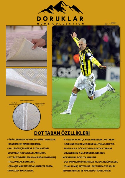 Kaymaz Taban Makinada Yıkanabilir Dijital Baskı Alex De Souza Desenli Çocuk Odası Halısı Dot Taban Halı BRK15