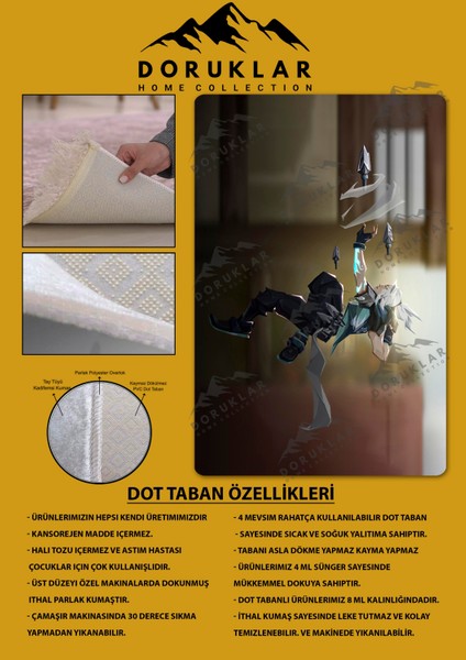 Kaymaz Taban Makinada Yıkanabilir Dijital Baskı Valorant Jett Desenli Çocuk Odası Halısı Dot Taban Halı BRK07 fiyatları