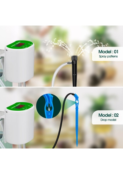 Otomatik Zaman Ayarlı Saksı ve Bahçe Damla Sulama Sistemi (Yurt Dışından) modelleri