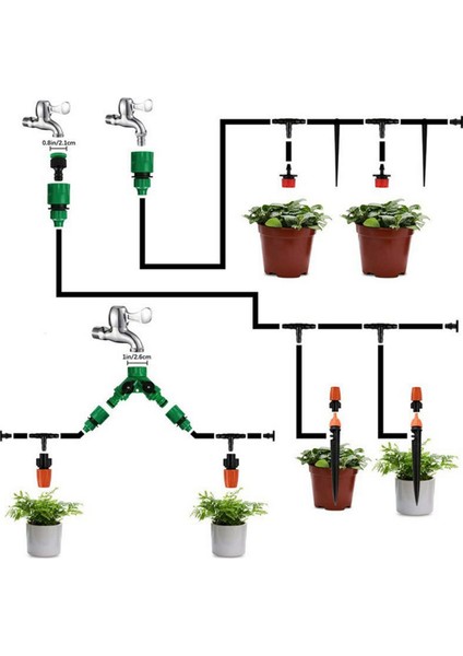 Otomatik Damla Sulama, Sis Soğutma Bahçe Hortumu Kit 30M (Yurt Dışından) modelleri