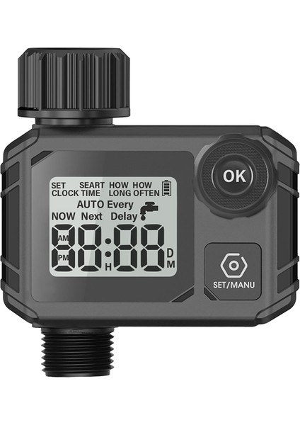 Sulama Zamanlayıcısı IP55 Su Geçirmez Geniş LCD Yağmur Erteleme Bahçe Çim Havuz (Yurt Dışından)