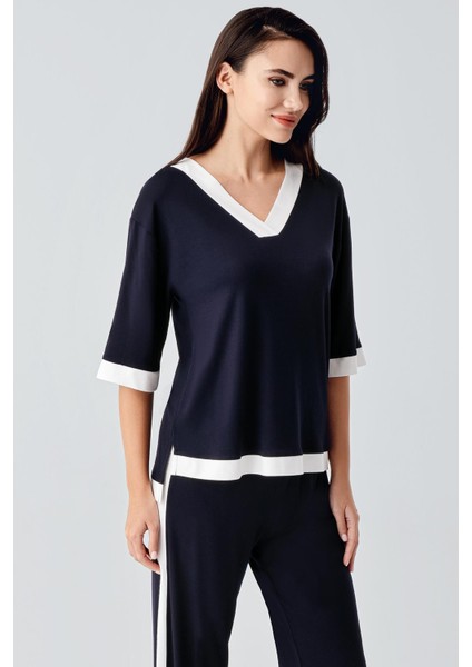 Kısa Kollu Esnek Viskoz Pijama Takım 17213 modelleri