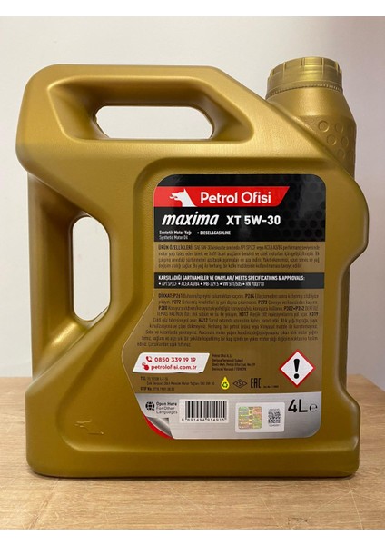 Maxima Xt 5W-30 4litre Motor Yağı (2024 Üretim)