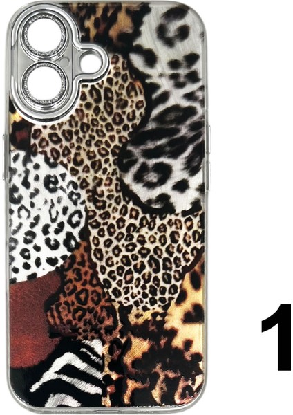 iPhone 16 Uyumlu Lopard Desen Seri Arka Koruma Kılıf