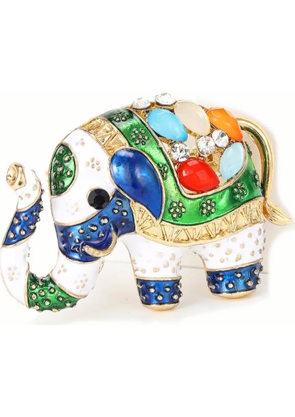 Mineli ve Taşlı Küçük Fil Broş Yaka Iğnesi modelleri