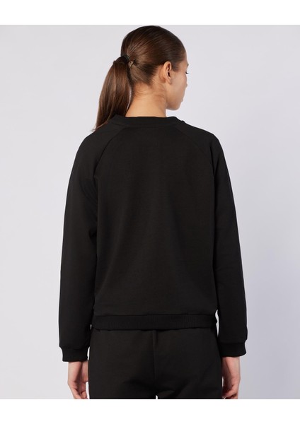 Nady Sweatshirt Kadın Siyah Regular Fit Sweatshirt