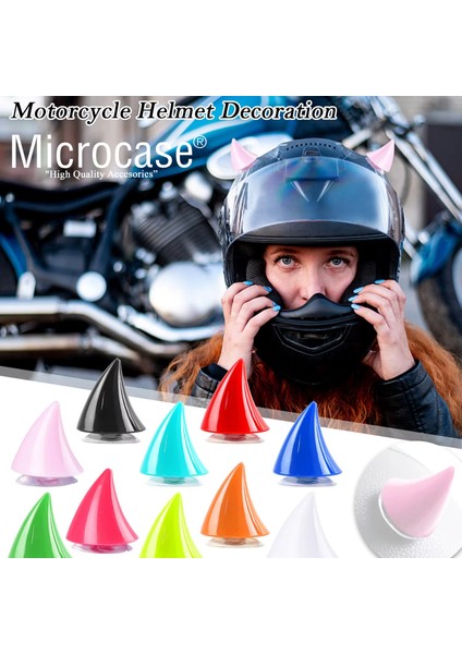 Motosiklet Kask Vb Eşyalar Için Sevimli Ilginç Dıy Vantuzlu Karakter ve Parçalar Boynuz Seti - AL5009 indirimleri