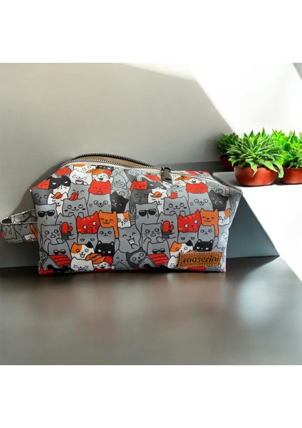 Desenli Makyaj Çantası ve Seyahat Çantası, Kozmetik Çantası - Catlantis