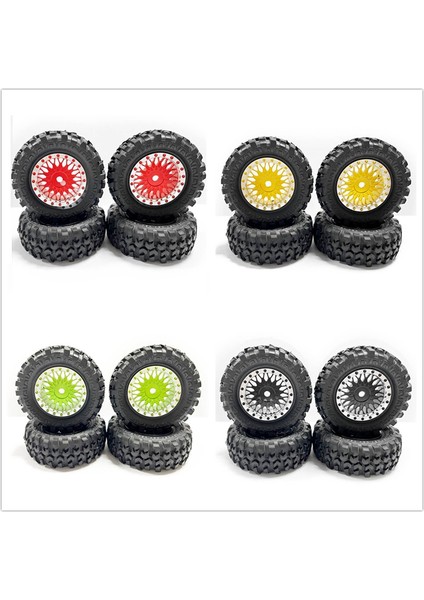 4 Adet 1.0 Lastikler ve Metal Beadlock Jant Seti 1/24 Rc Paletli Araba Eksenel SCX24 Fms FCX24 ENDURO24 Parçaları, Yeşil (Yurt Dışından) fiyatları