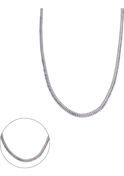 316L Çelik Balıksırtı Zincir Kolye 60 cm ZN-294