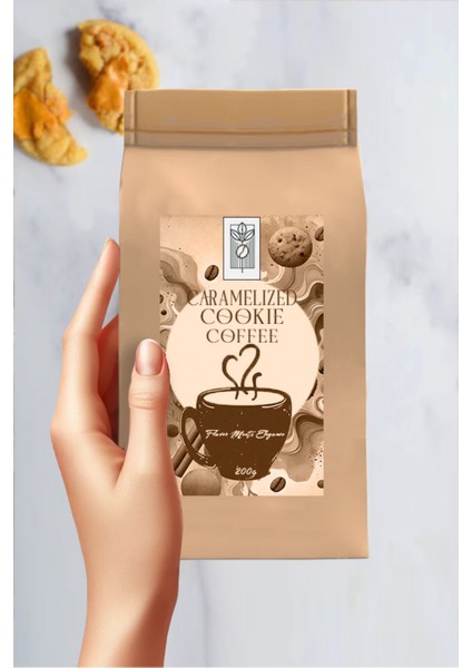 Caramelized Cookie Bean Coffee 200 gr, Karamelize Kurabiye Aromalı Çekirdek Kahve