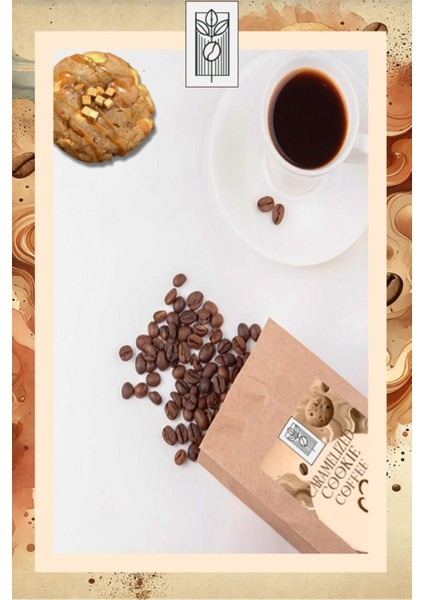 Caramelized Cookie Bean Coffee 200 gr, Karamelize Kurabiye Aromalı Çekirdek Kahve
