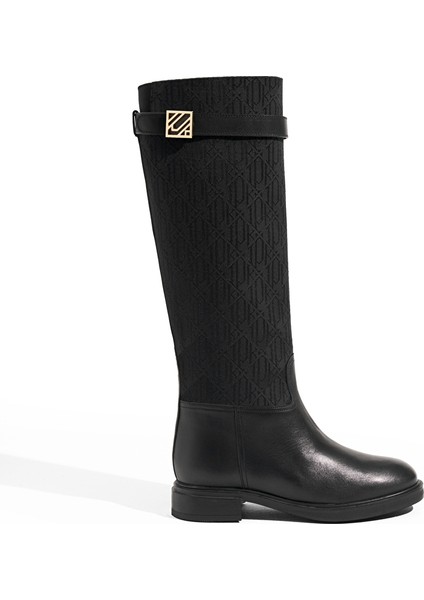 %100 Deri Metal Tokalı Çizme