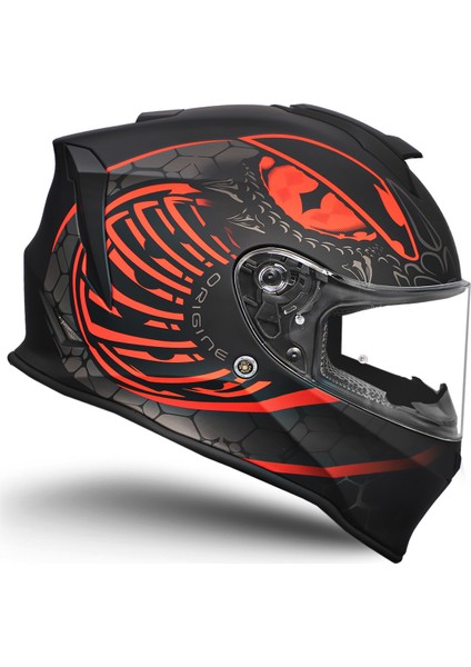 Dinamo Fighter Mat Siyah-Antrasit-Kırmızı Kask
