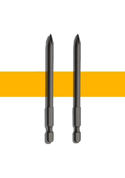 2 Adet Mıknatıslı Uzun Boy 100MM Yıldız Sıkma Ucu-Matkap Ucu /ph2 Pz2 Iki Adet