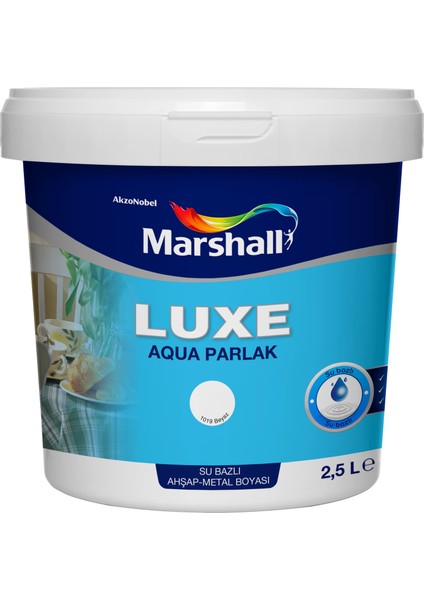 Luxe Aqua Parlak Silinebilir Su Bazlı Yağlı Boya 2,5 Lt