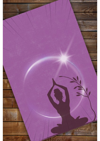 Yoga Meditasyon Mandala Temalı Kaymaz Tabanlı Dijital Baskı Meditasyon Halısı modelleri