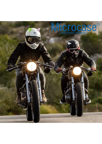 Motosiklet Kask Vb Eşyalar Için Sevimli Ilginç Dıy Yapışkanlı Karakter ve Parçalar Kedi Kulağı Seti - AL5011