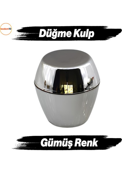 Merkür Düğme Krom Mobilya Mutfak Dolap Dolabı Çekmece Kulpu Kulbu Plastik Gümüş Tek Vidalı Kulp