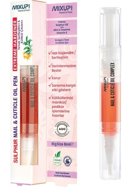 Sulphur Nail & Cuticle Oil Pen 6 ml | Güçlü Kütikül Çıkarıcı Tırnak Bakım Kalemi