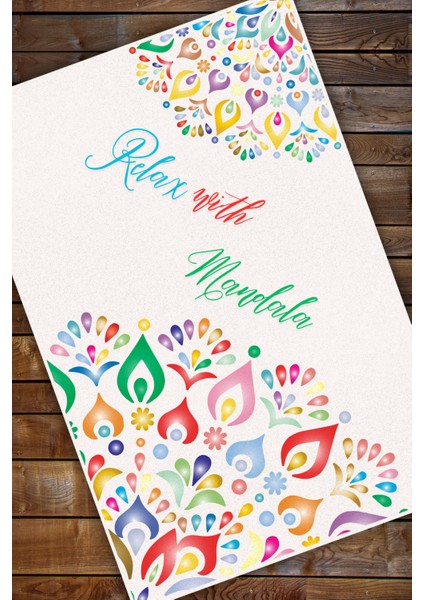 Mandala Desenli Yoga Meditasyon Halısı Kaymaz Tabanlı Dijital Baskılı Yıkanabilir Pati Dostu modelleri