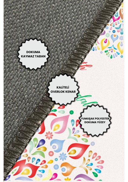 Mandala Desenli Yoga Meditasyon Halısı Kaymaz Tabanlı Dijital Baskılı Yıkanabilir Pati Dostu indirimleri