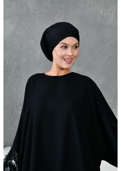 Kolları Aksesuar Garnili Abaya Ferace