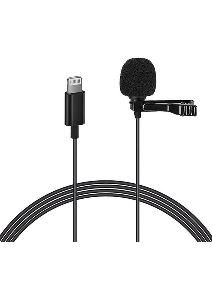 JH-041 Cep Telefonu Için Lightning Youtuber Yaka Mikrofonu