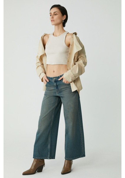 Modest Joyce Kadın Slim Fit Dar Kalıp Sıfır Kol Bisiklet Yaka Örme Crop Açık Gri Atlet