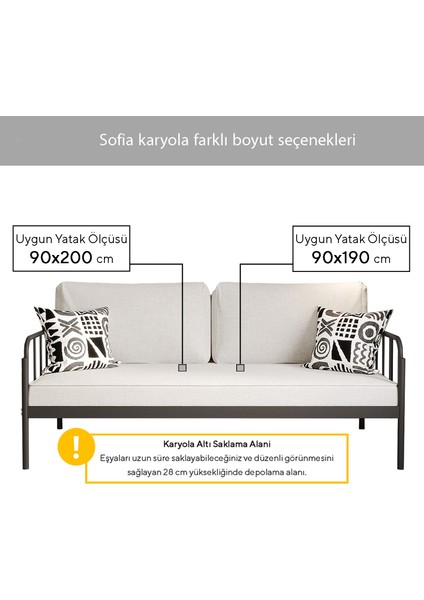 Sofia Sedir Metal Karyola