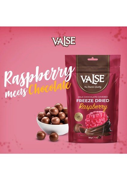 Sütlü Çikolata Kaplı Ahududu Draje 80 gr