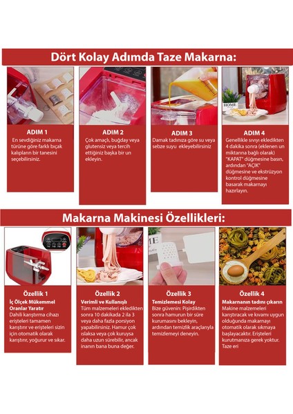 Pratik Otomatik Makarna ve Erişte Yapma Makinesi