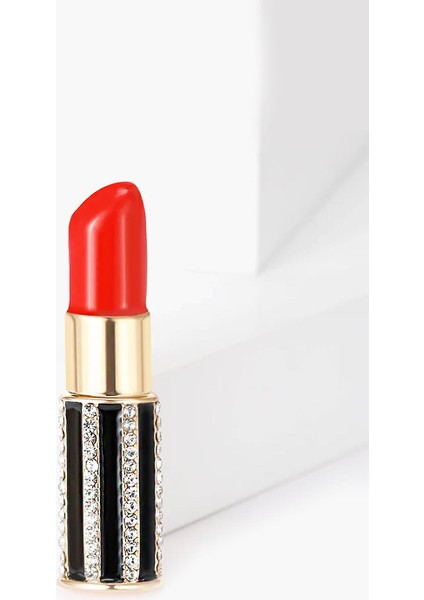 Kırmızı Ruj Broş Yaka Iğnesi