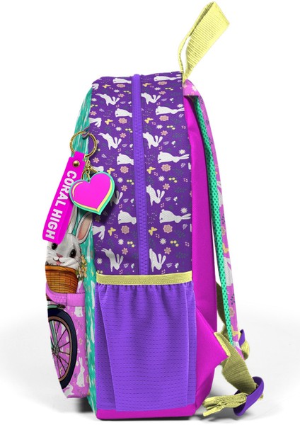 Minik Yuva Sırt Çantası Mor Pembe Bisikletli Kız Desenli Iki Bölmeli 23569 fiyatları
