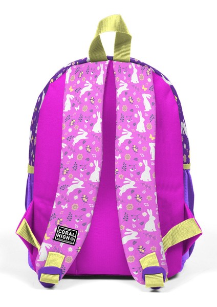Minik Yuva Sırt Çantası Mor Pembe Bisikletli Kız Desenli Iki Bölmeli 23569 modelleri