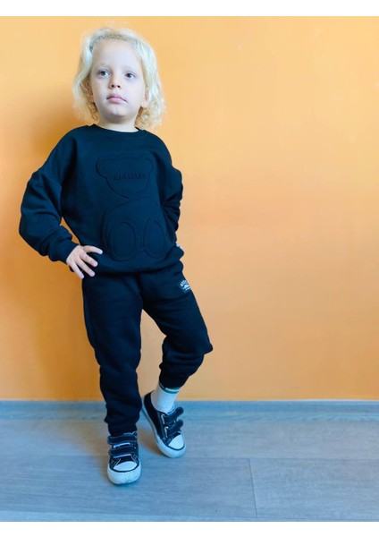 La’ciel Siyah Ayıcık Kabartmalı Takım