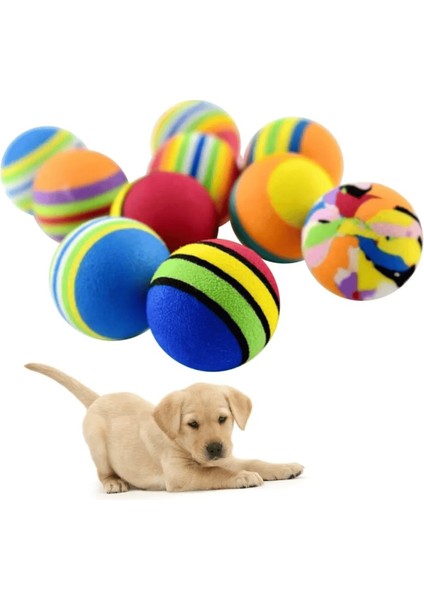 4’Lü Kedi Köpek Evcil Hayvan Sünger Oyun Topu